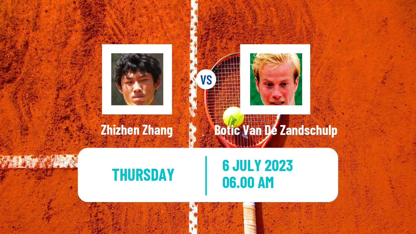 Tennis ATP Wimbledon Zhizhen Zhang - Botic Van De Zandschulp