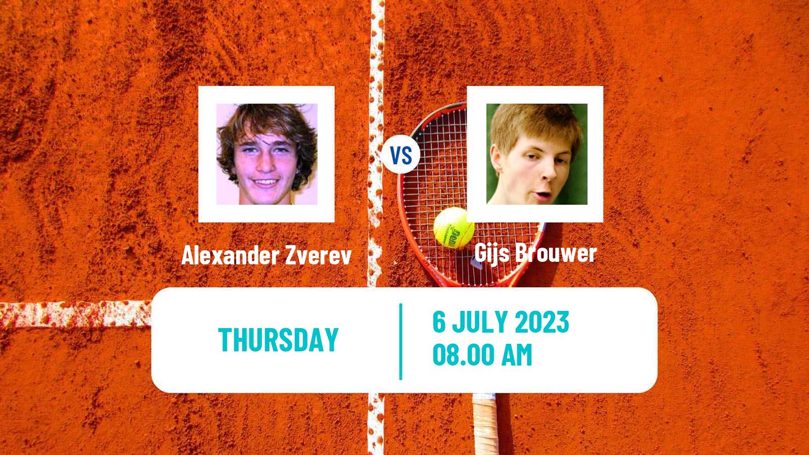 Tennis ATP Wimbledon Alexander Zverev - Gijs Brouwer