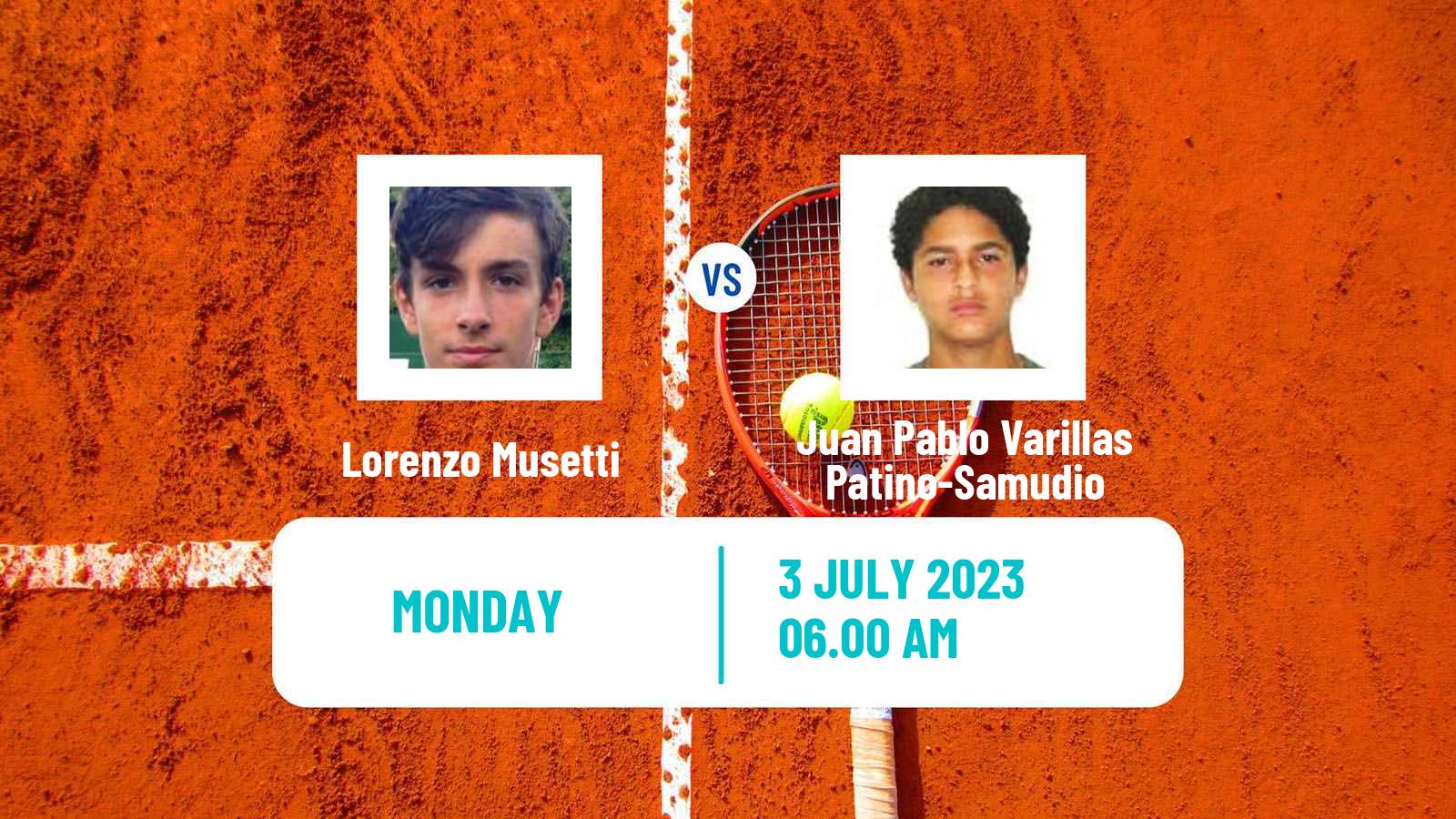 Tennis ATP Wimbledon Lorenzo Musetti - Juan Pablo Varillas Patino-Samudio