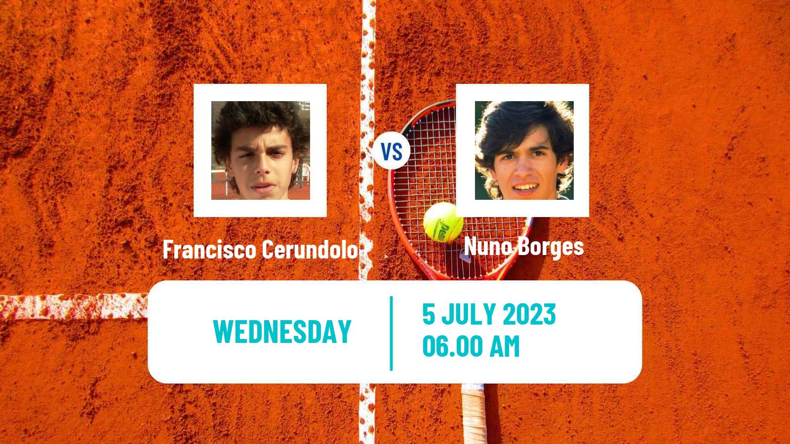 Tennis ATP Wimbledon Francisco Cerundolo - Nuno Borges