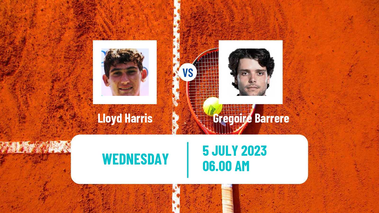 Tennis ATP Wimbledon Lloyd Harris - Gregoire Barrere