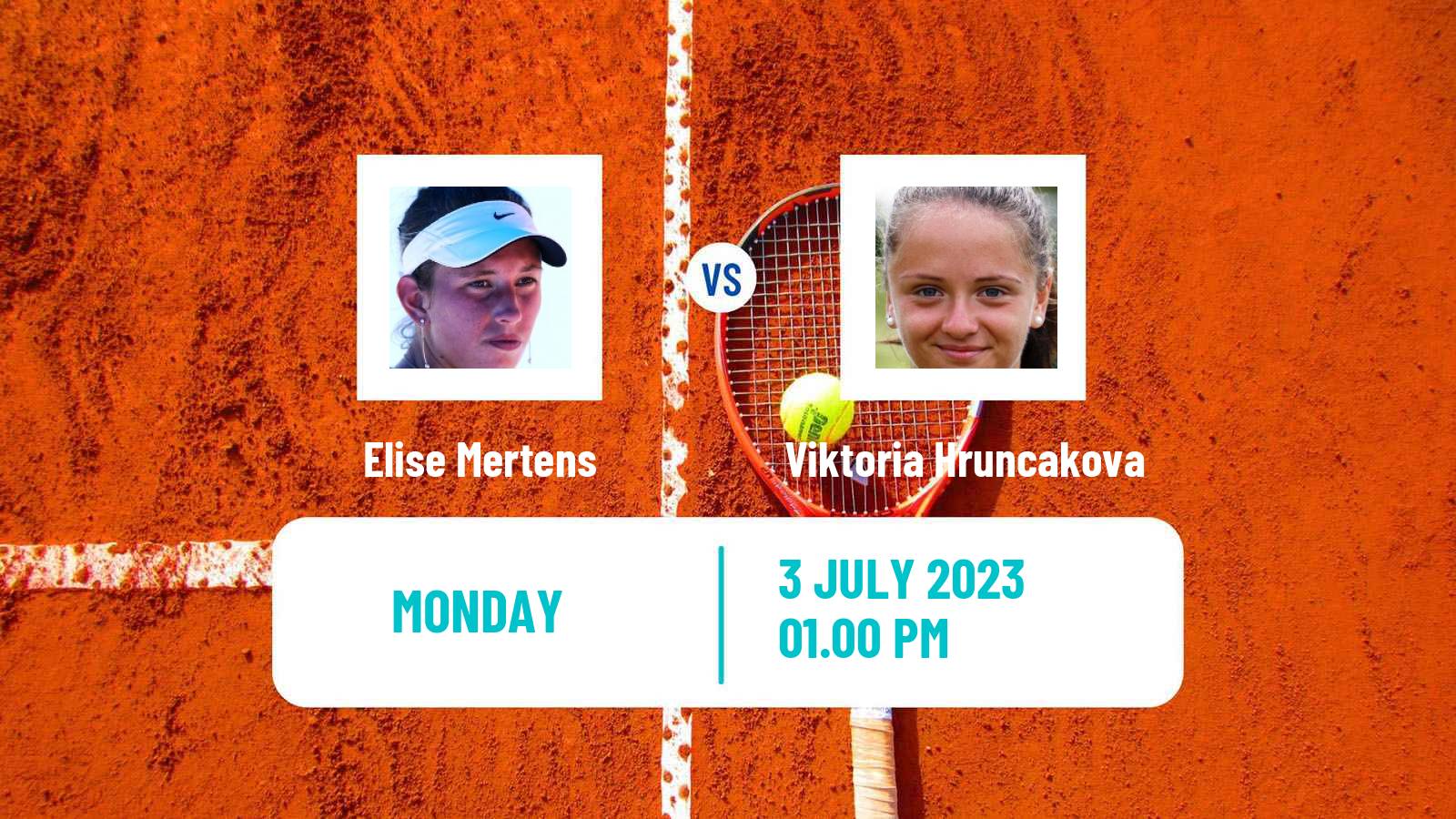 Tennis WTA Wimbledon Elise Mertens - Viktoria Hruncakova