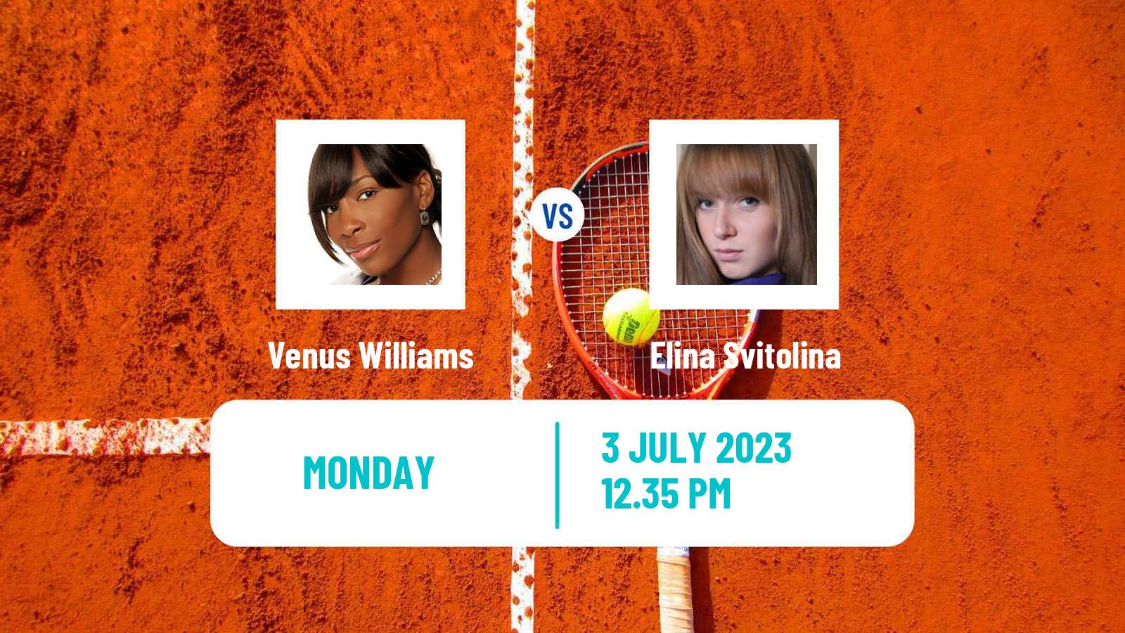 Tennis WTA Wimbledon Venus Williams - Elina Svitolina