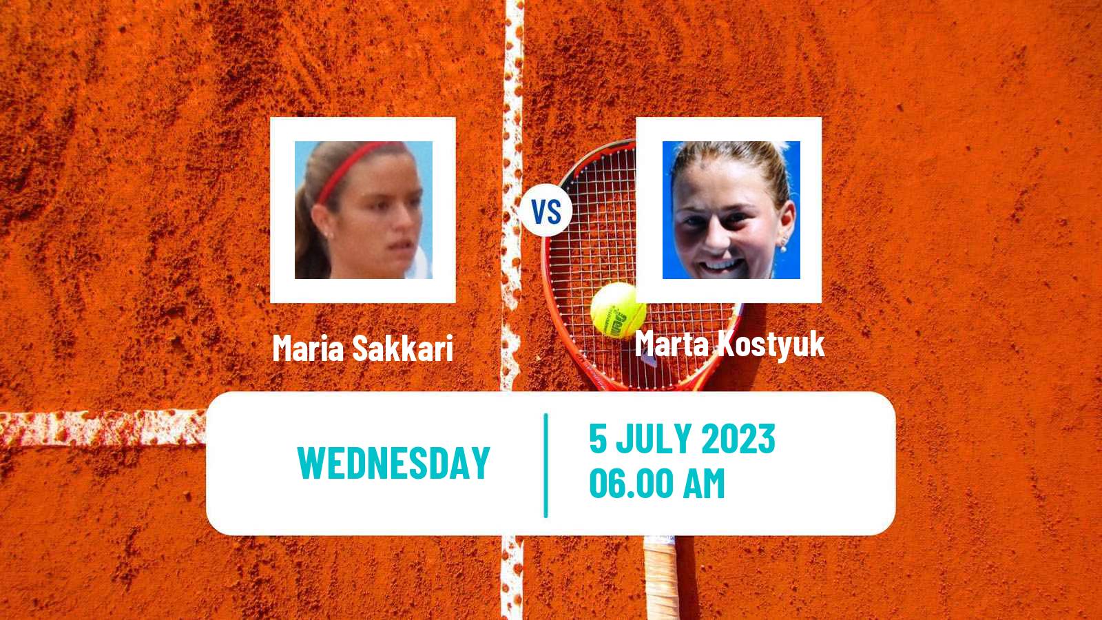 Tennis WTA Wimbledon Maria Sakkari - Marta Kostyuk