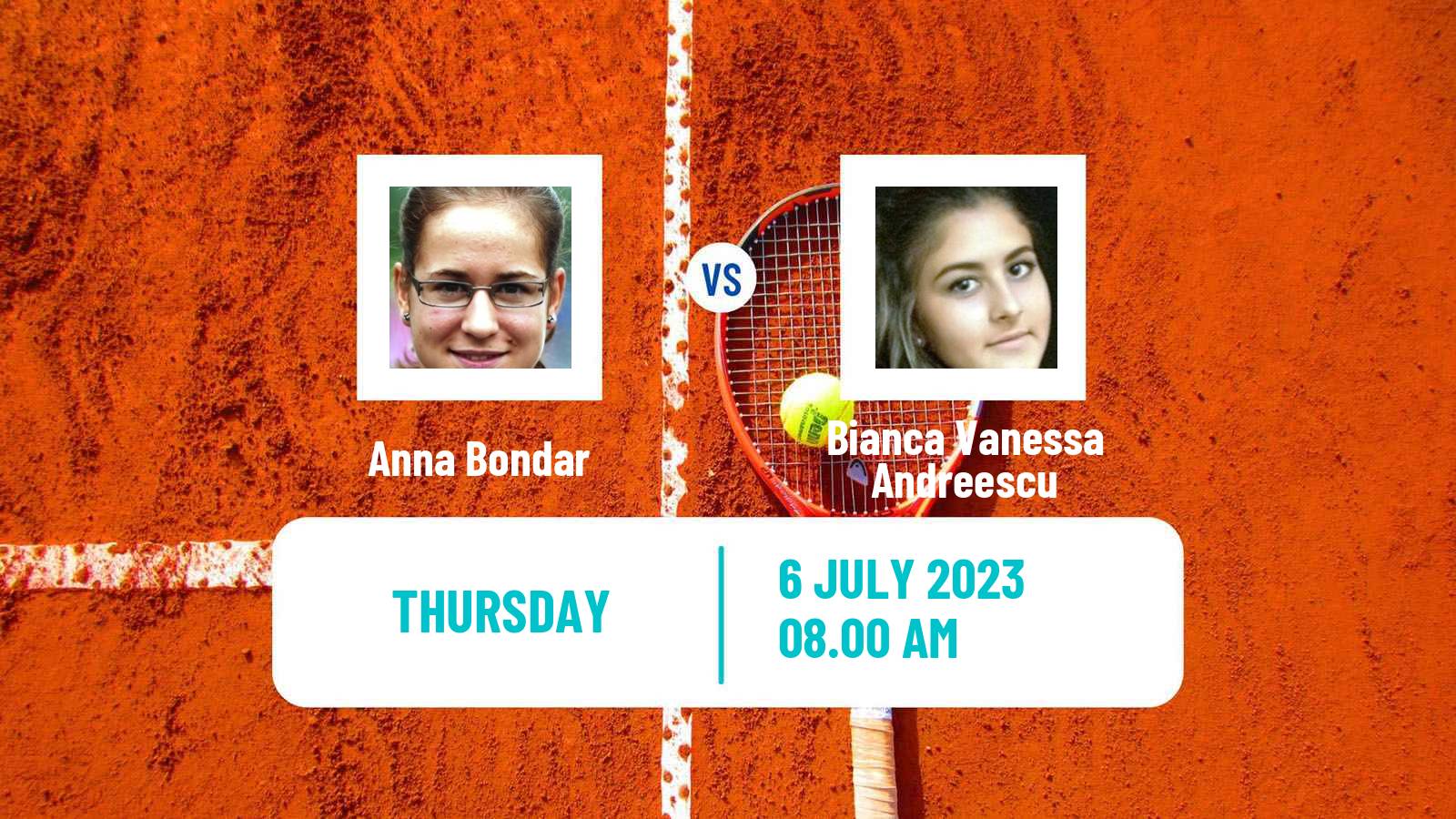 Tennis WTA Wimbledon Anna Bondar - Bianca Vanessa Andreescu