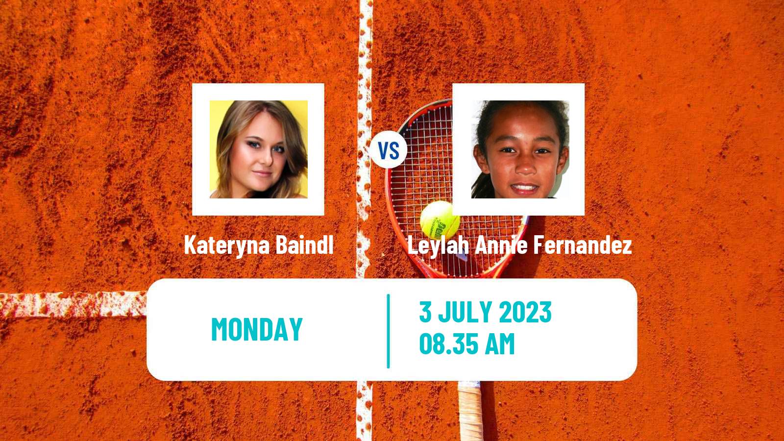 Tennis WTA Wimbledon Kateryna Baindl - Leylah Annie Fernandez