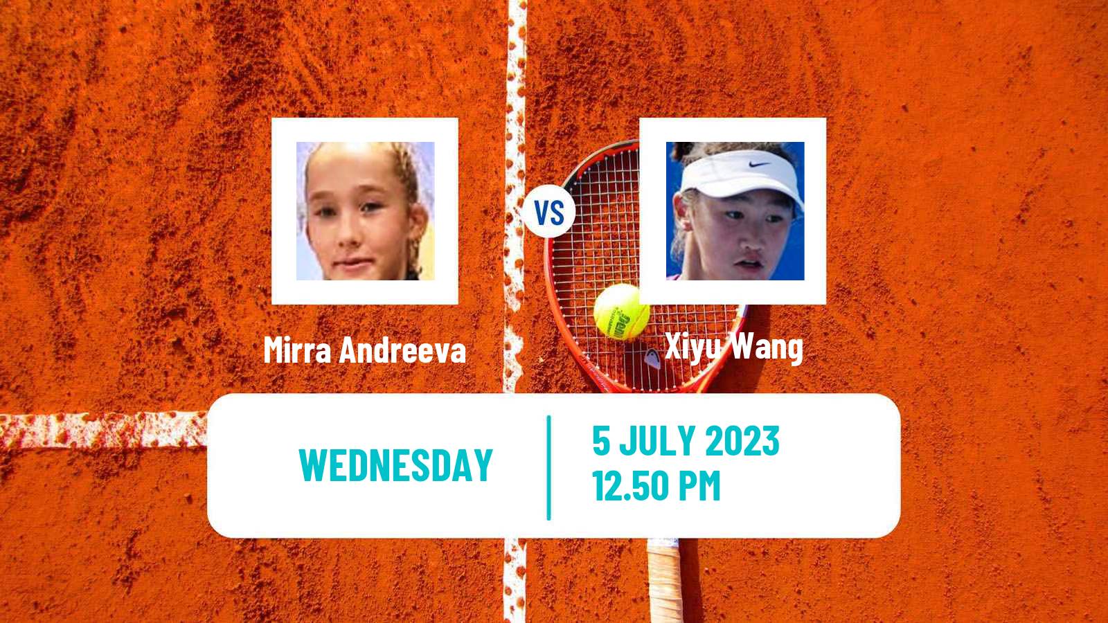 Tennis WTA Wimbledon Mirra Andreeva - Xiyu Wang