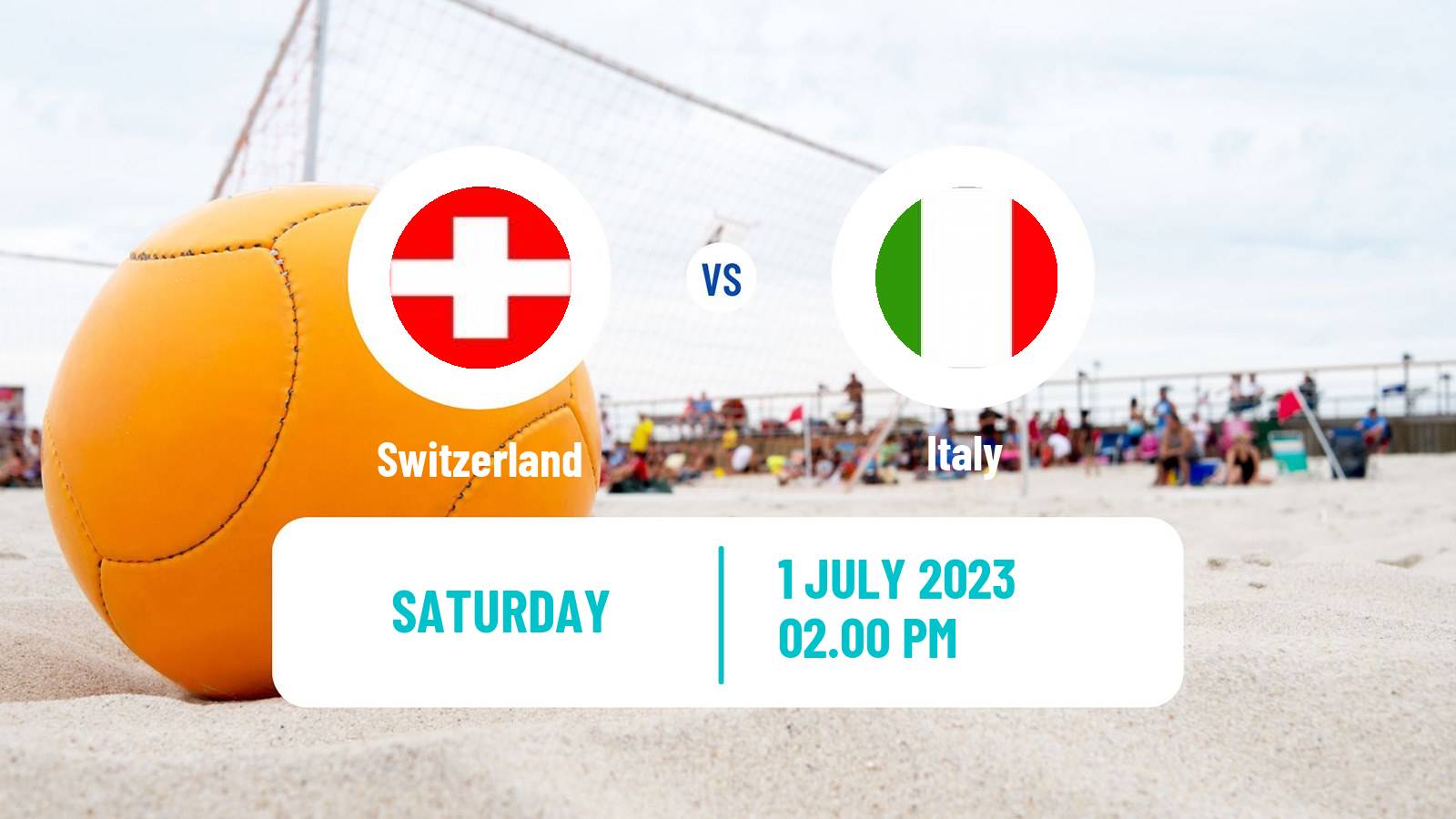 Beach soccer European Games Switzerland - Italy