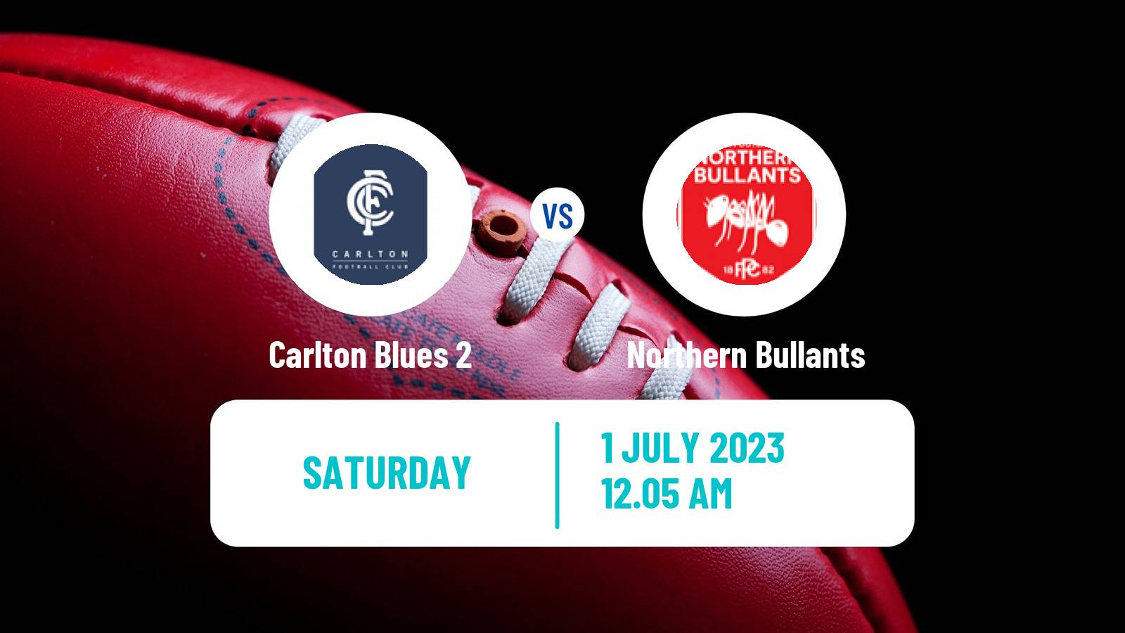 Aussie rules VFL Carlton Blues 2 - Northern Bullants