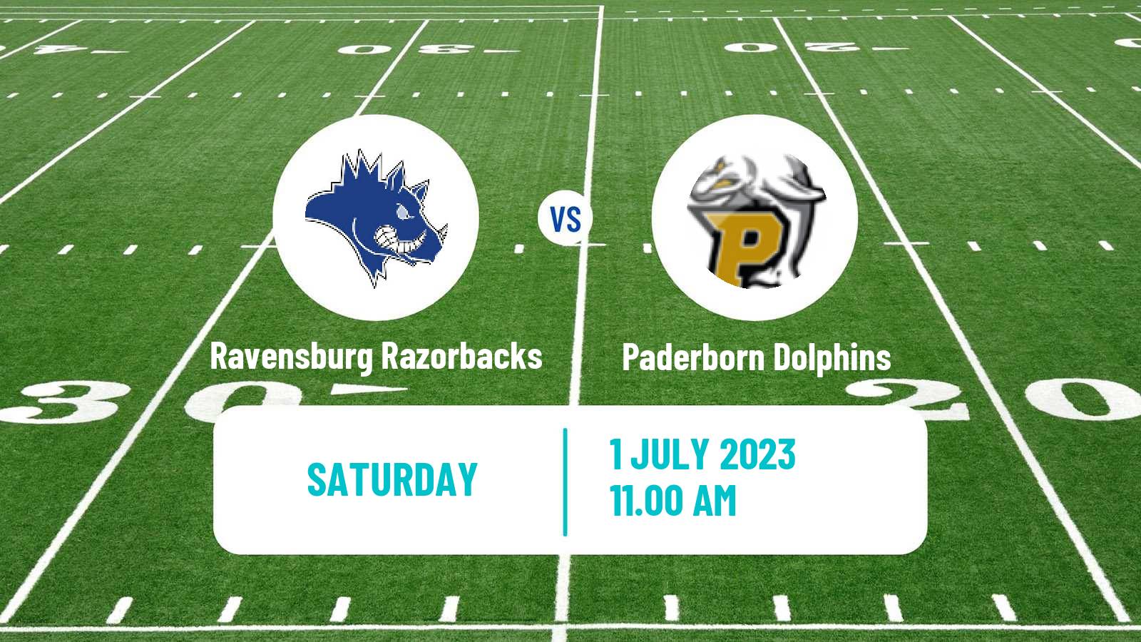 American football German GFL Ravensburg Razorbacks - Paderborn Dolphins