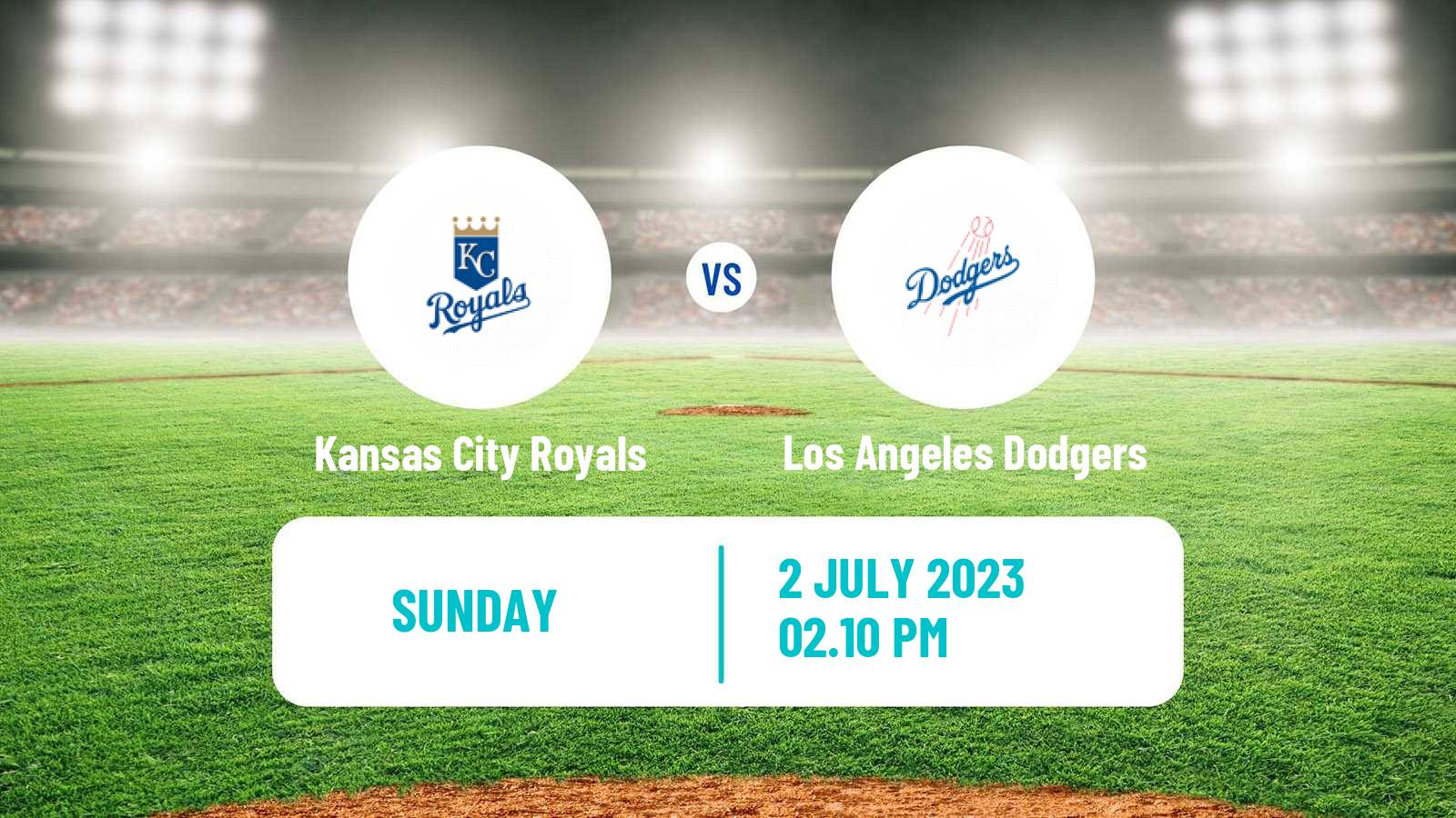 Baseball MLB Kansas City Royals - Los Angeles Dodgers