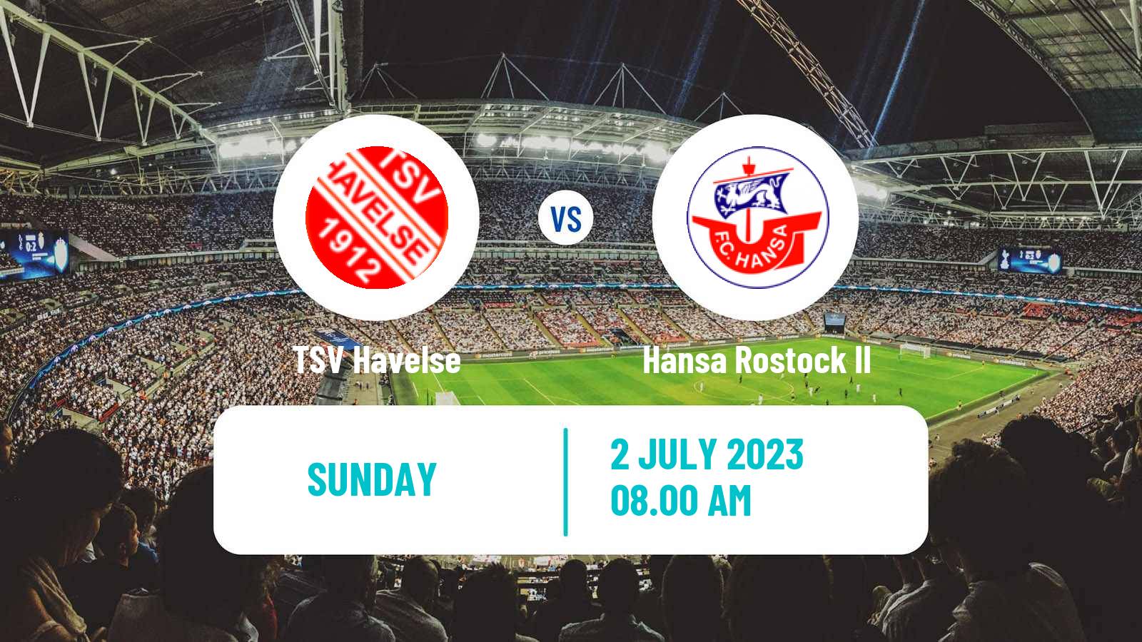 Soccer Club Friendly TSV Havelse - Hansa Rostock II