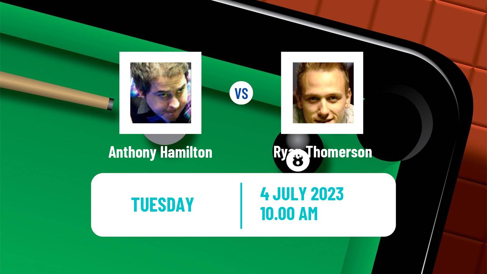 Snooker Championship League Anthony Hamilton - Ryan Thomerson