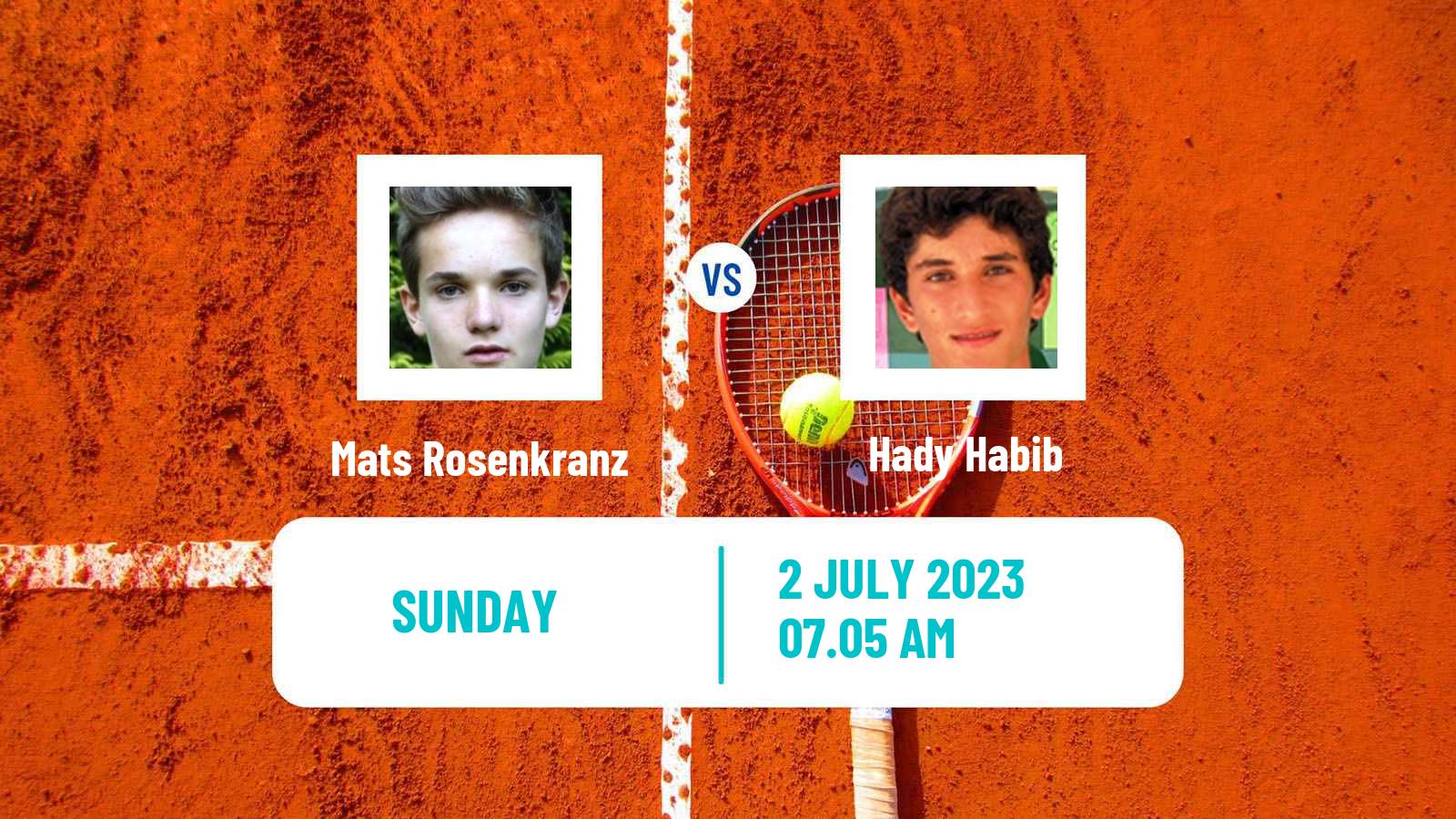 Tennis Karlsruhe Challenger Men Mats Rosenkranz - Hady Habib