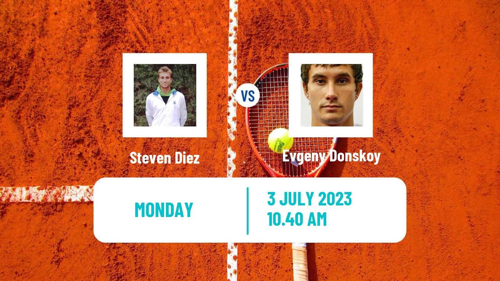 Tennis Troyes Challenger Men Steven Diez - Evgeny Donskoy