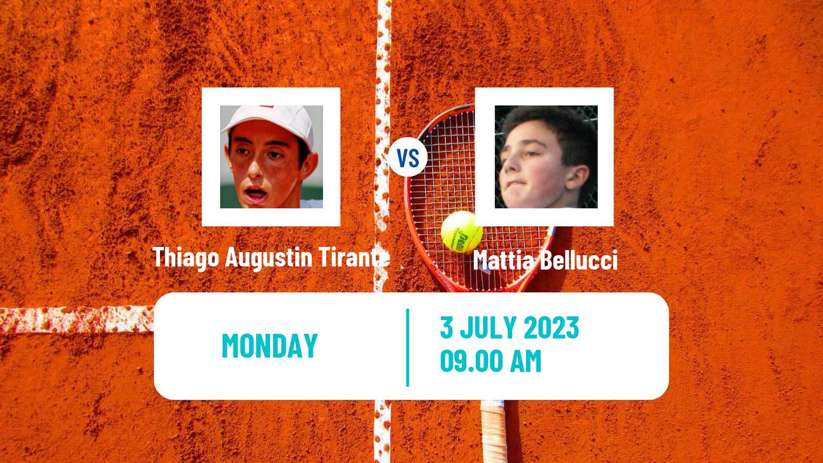 Tennis Milan Challenger Men Thiago Augustin Tirante - Mattia Bellucci