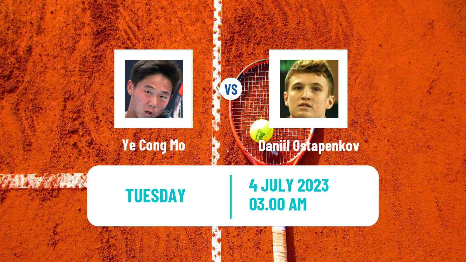 Tennis ITF M15 Tianjin 4 Men Ye Cong Mo - Daniil Ostapenkov