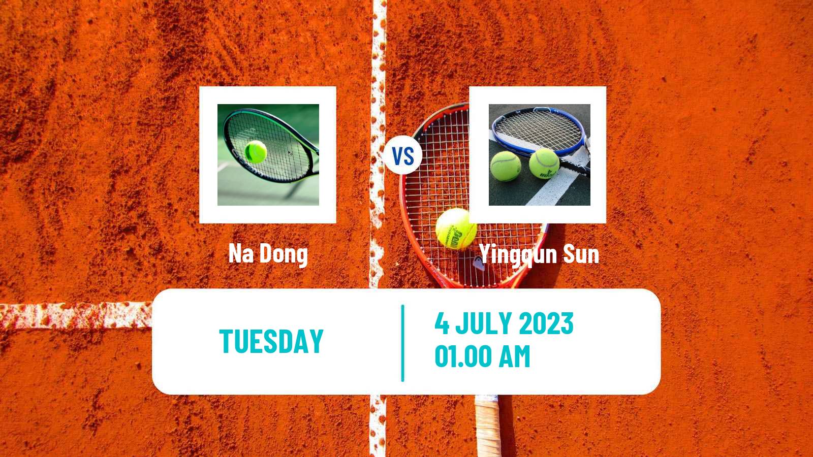 Tennis ITF W15 Tianjin 4 Women Na Dong - Yingqun Sun