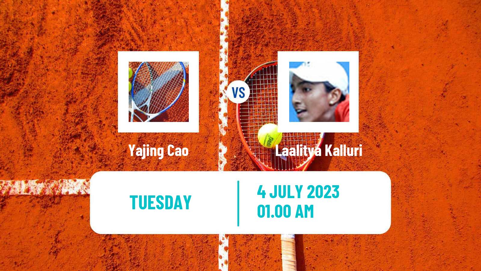 Tennis ITF W15 Tianjin 4 Women Yajing Cao - Laalitya Kalluri