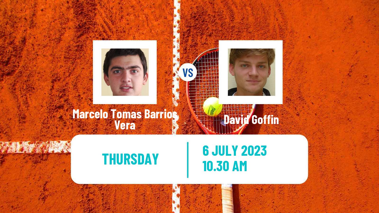 Tennis ATP Wimbledon Marcelo Tomas Barrios Vera - David Goffin