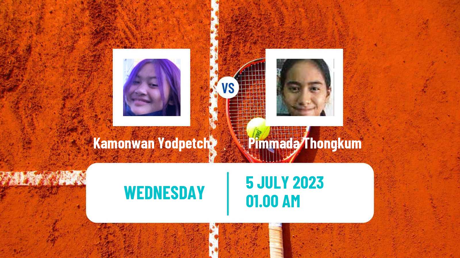 Tennis ITF W25 Nakhon Si Thammarat 2 Women Kamonwan Yodpetch - Pimmada Thongkum