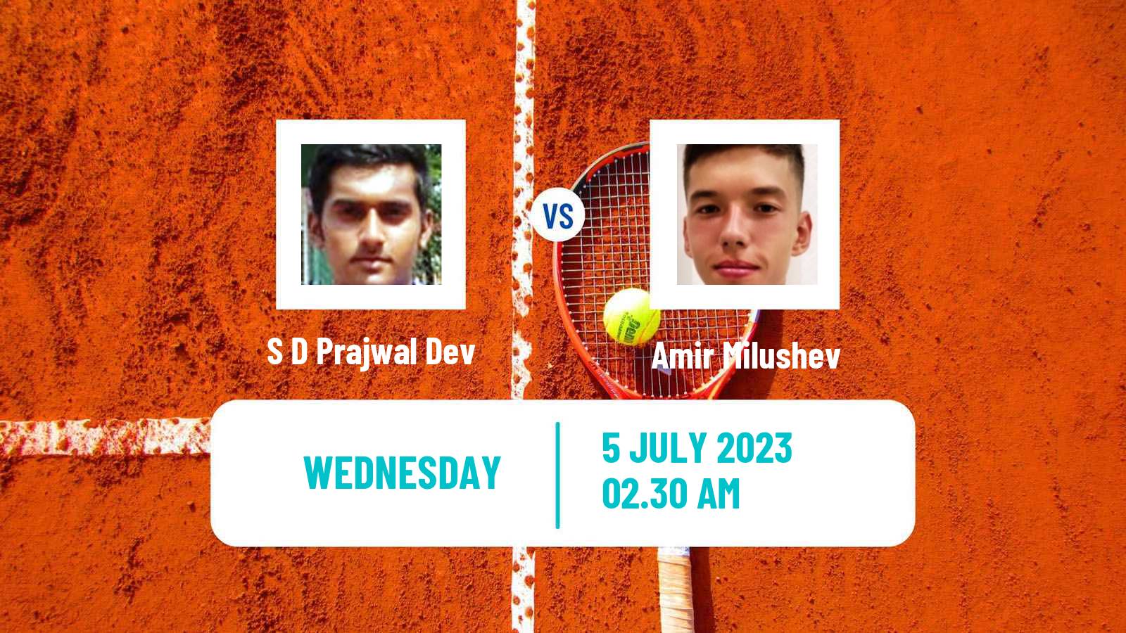 Tennis ITF M15 Nakhon Si Thammarat 3 Men S D Prajwal Dev - Amir Milushev