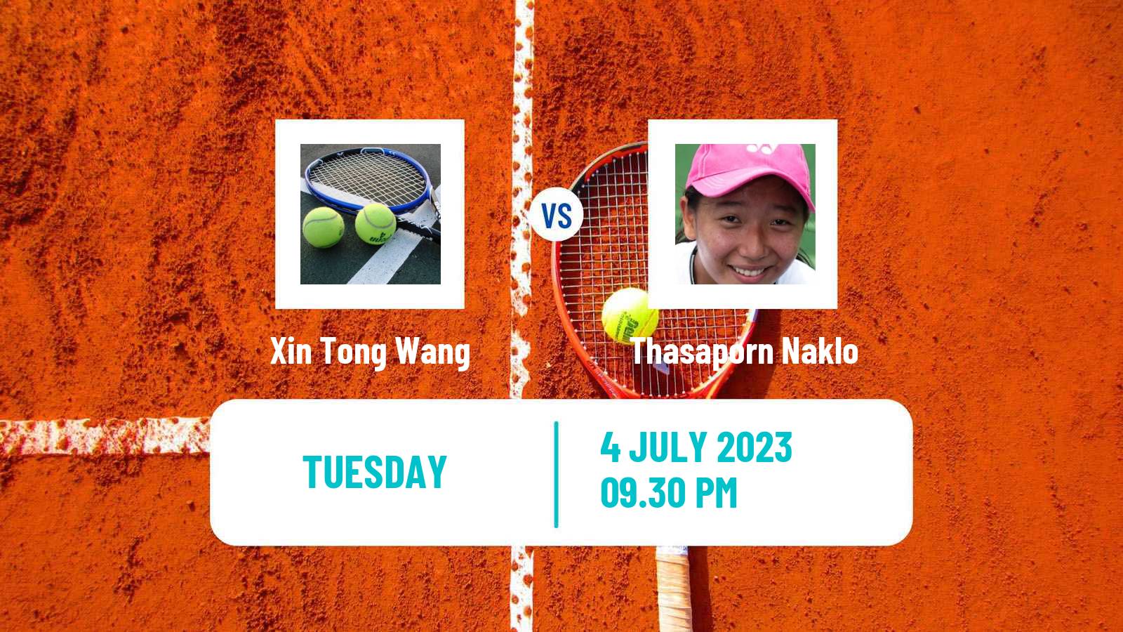 Tennis ITF W15 Tianjin 4 Women Xin Tong Wang - Thasaporn Naklo