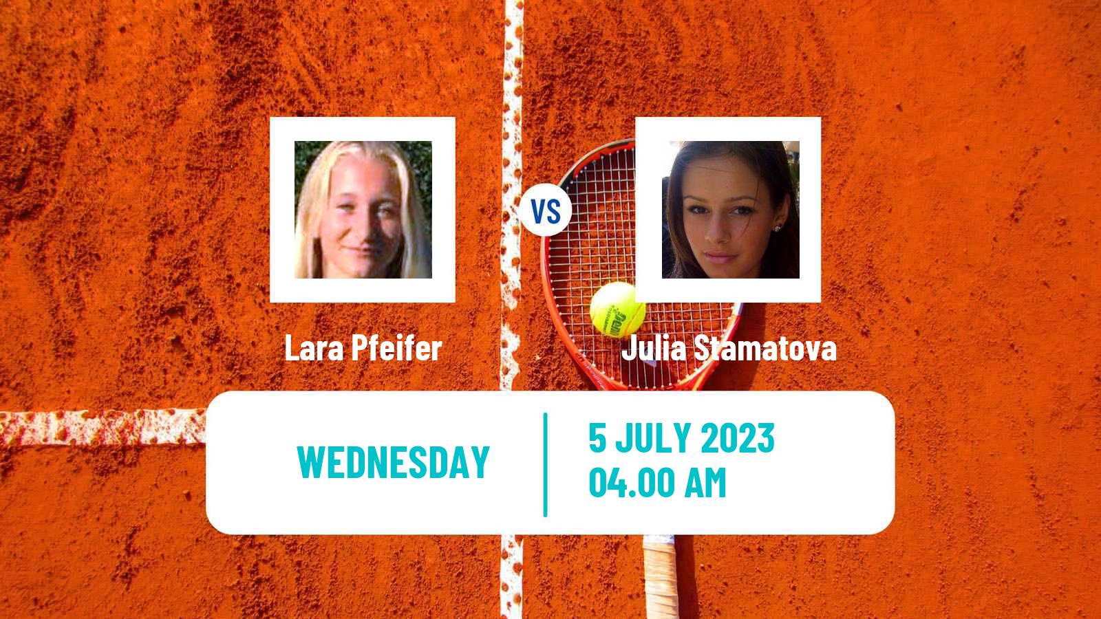 Tennis ITF W15 Monastir 22 Women Lara Pfeifer - Julia Stamatova