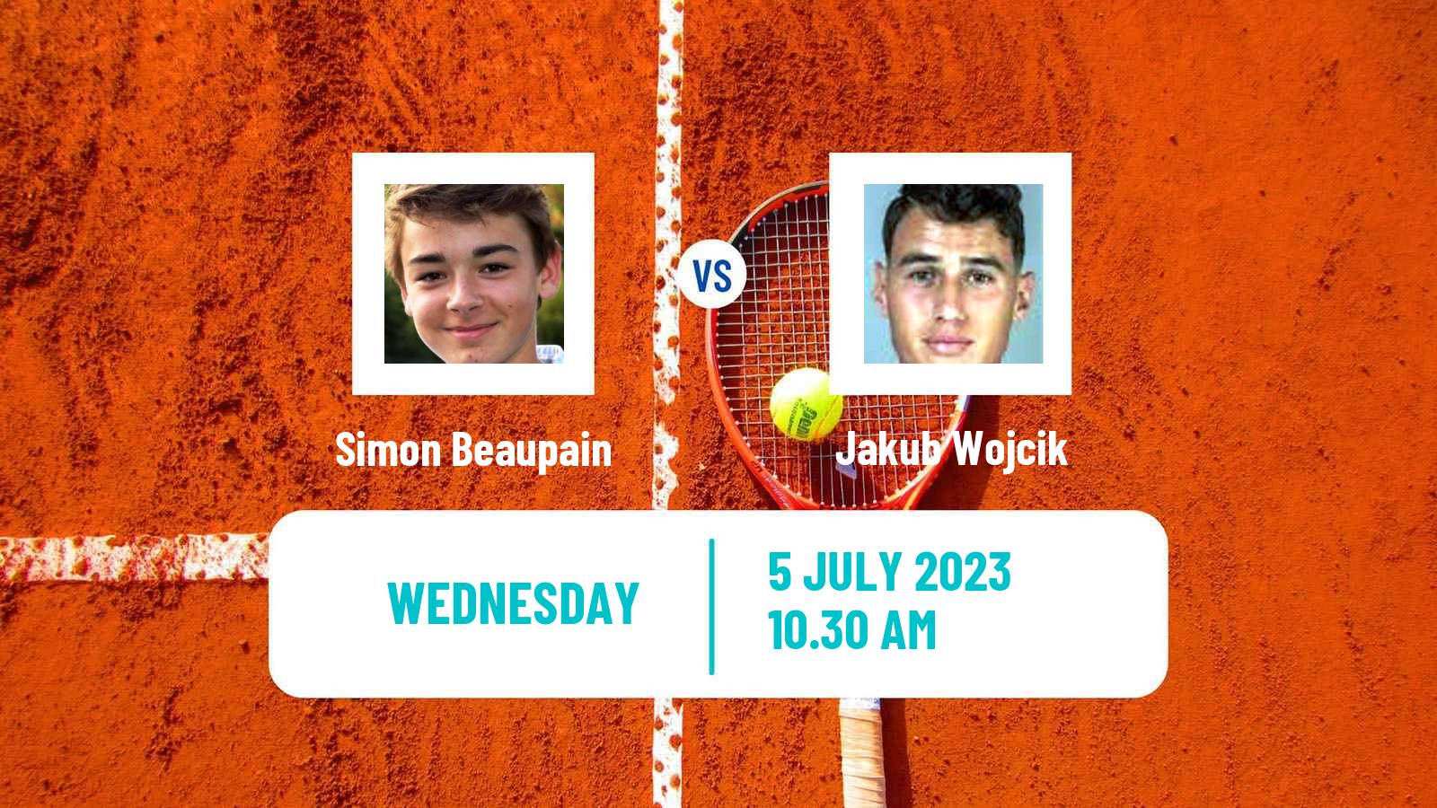 Tennis ITF M25 The Hague Men Simon Beaupain - Jakub Wojcik
