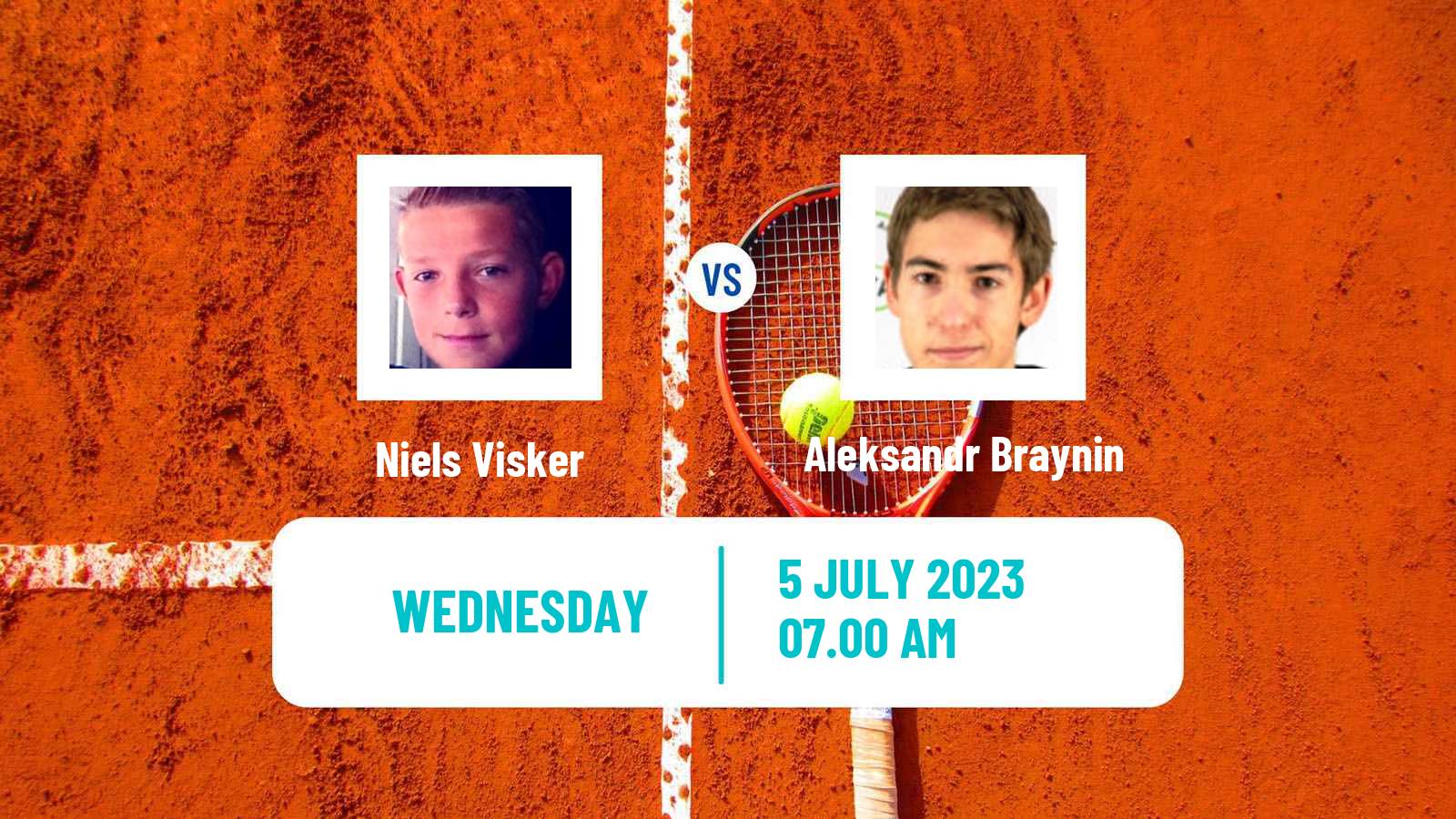 Tennis ITF M25 The Hague Men Niels Visker - Aleksandr Braynin