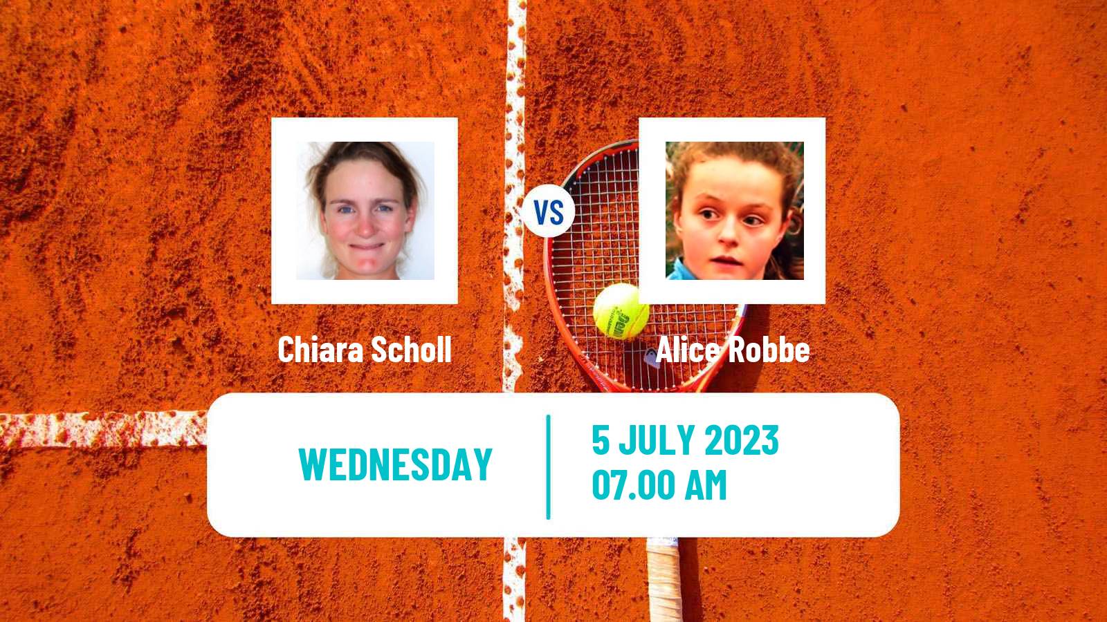 Tennis ITF W40 The Hague Women Chiara Scholl - Alice Robbe
