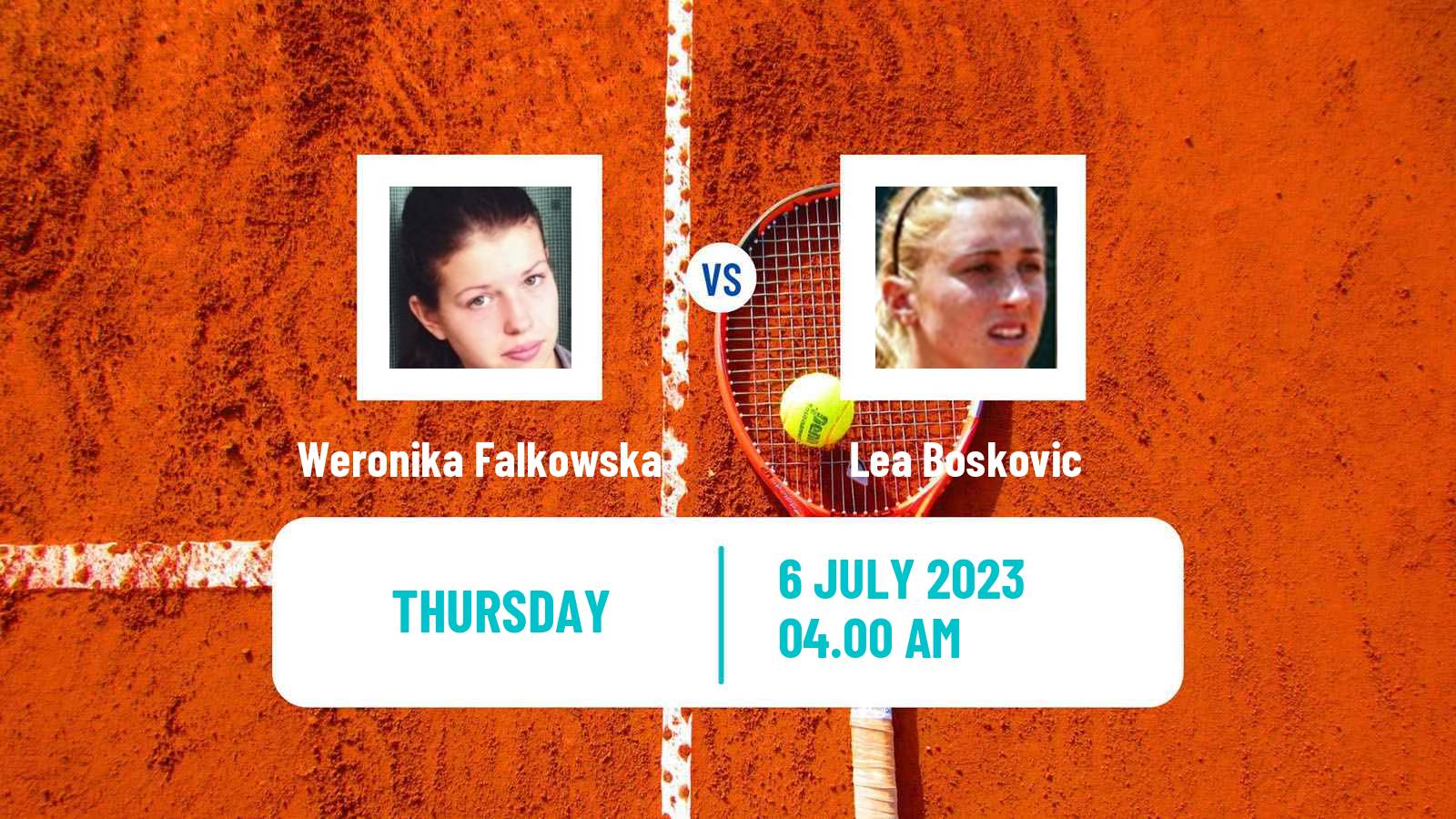 Tennis ITF W40 The Hague Women Weronika Falkowska - Lea Boskovic