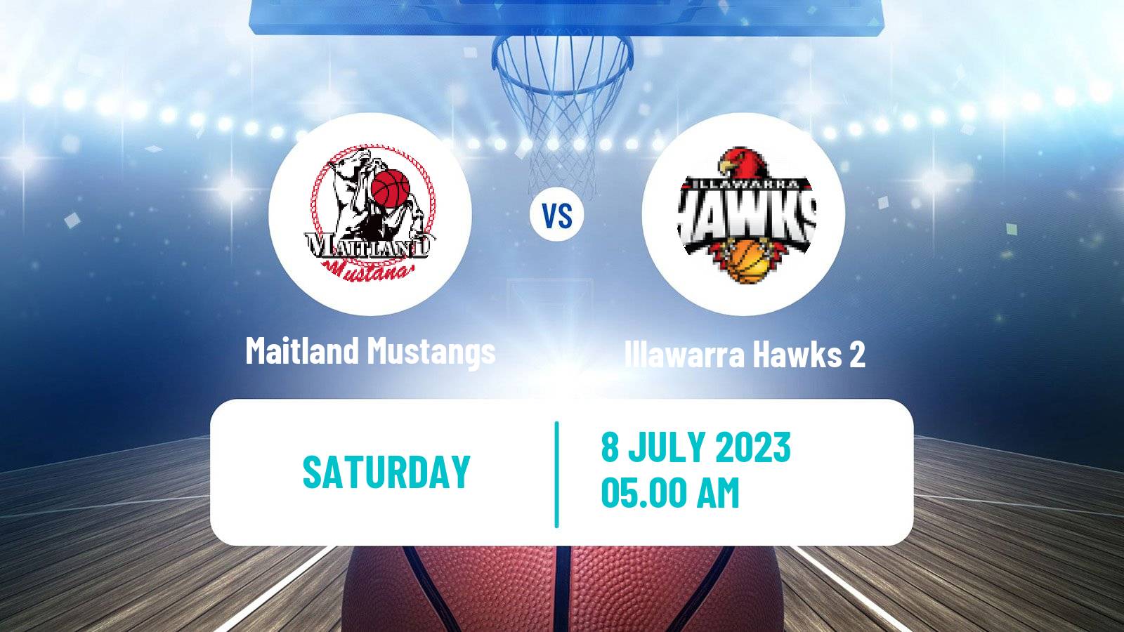 Basketball Australian NBL1 East Maitland Mustangs - Illawarra Hawks 2