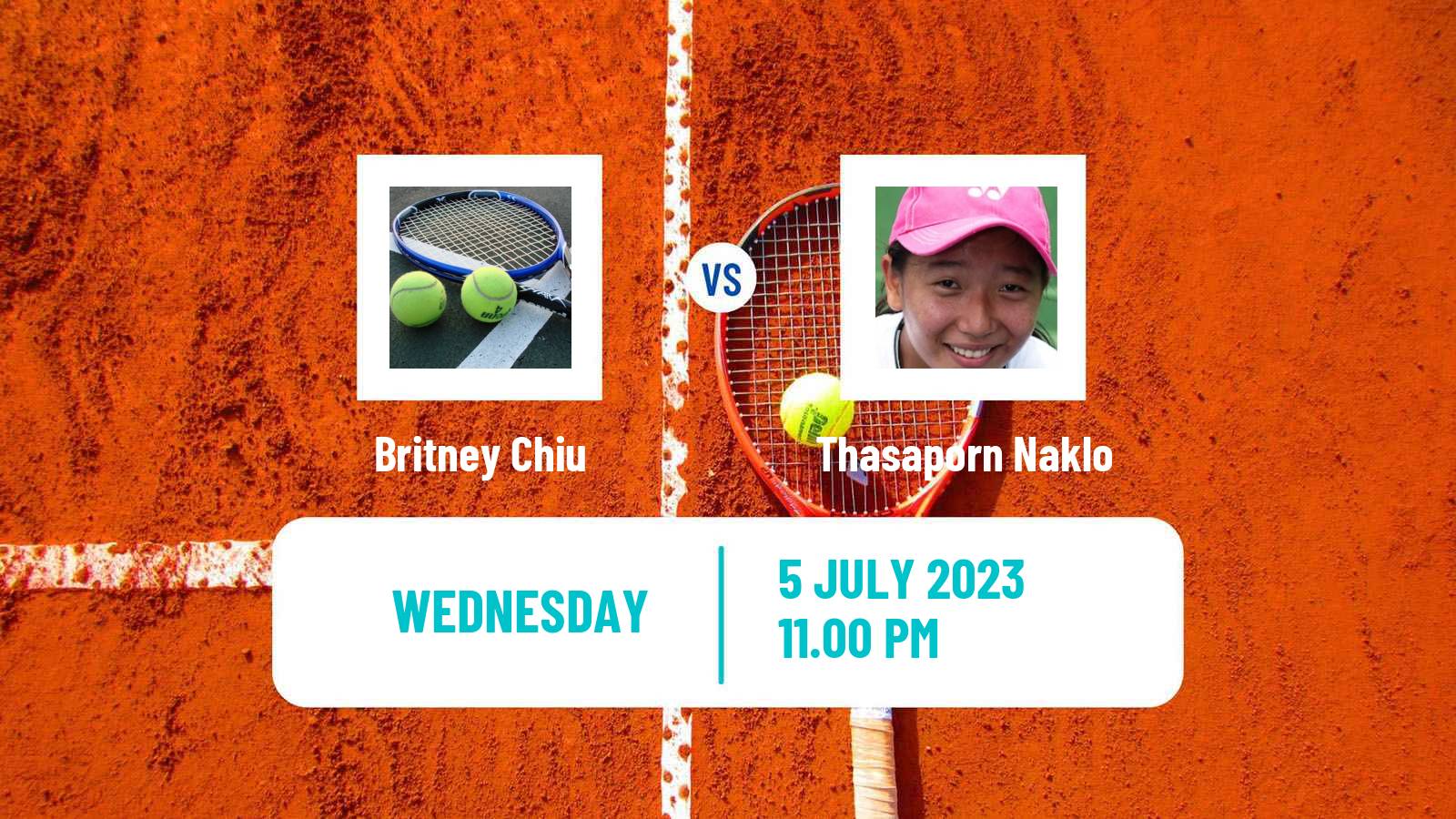 Tennis ITF W15 Tianjin 4 Women Britney Chiu - Thasaporn Naklo