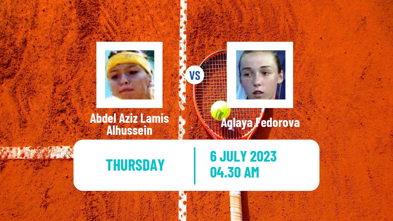 Tennis ITF W15 Monastir 22 Women Abdel Aziz Lamis Alhussein - Aglaya Fedorova