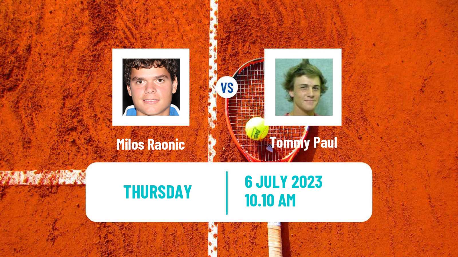 Tennis ATP Wimbledon Milos Raonic - Tommy Paul