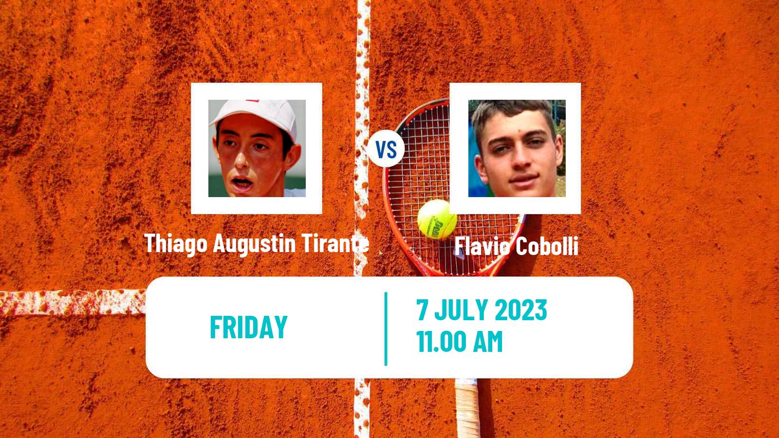 Tennis Milan Challenger Men Thiago Augustin Tirante - Flavio Cobolli