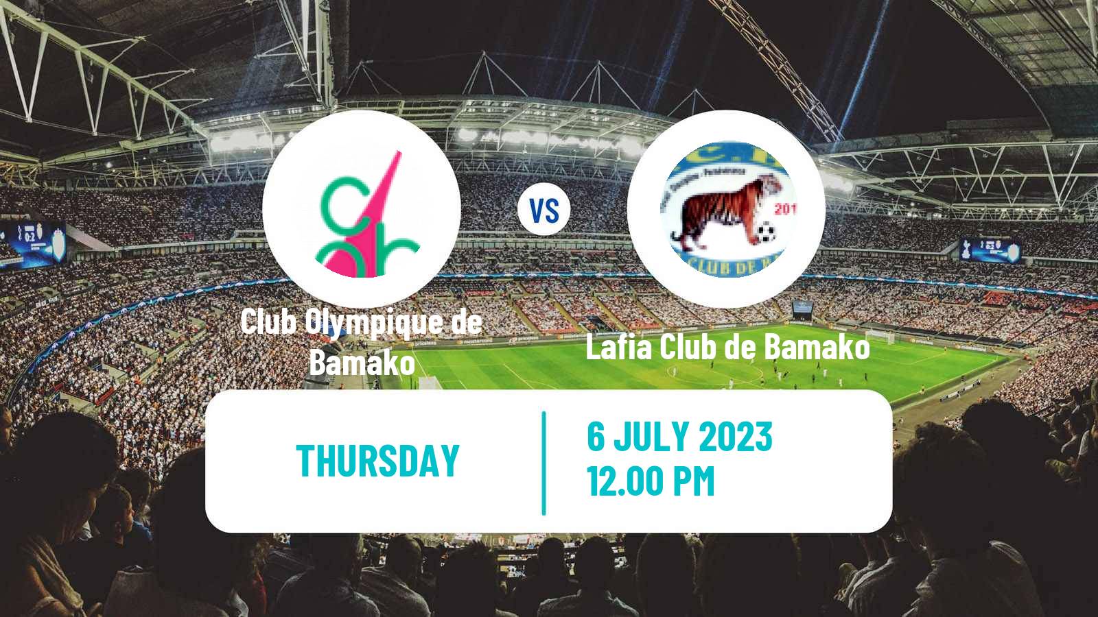 Soccer Malian Première Division Club Olympique de Bamako - Lafia Club de Bamako