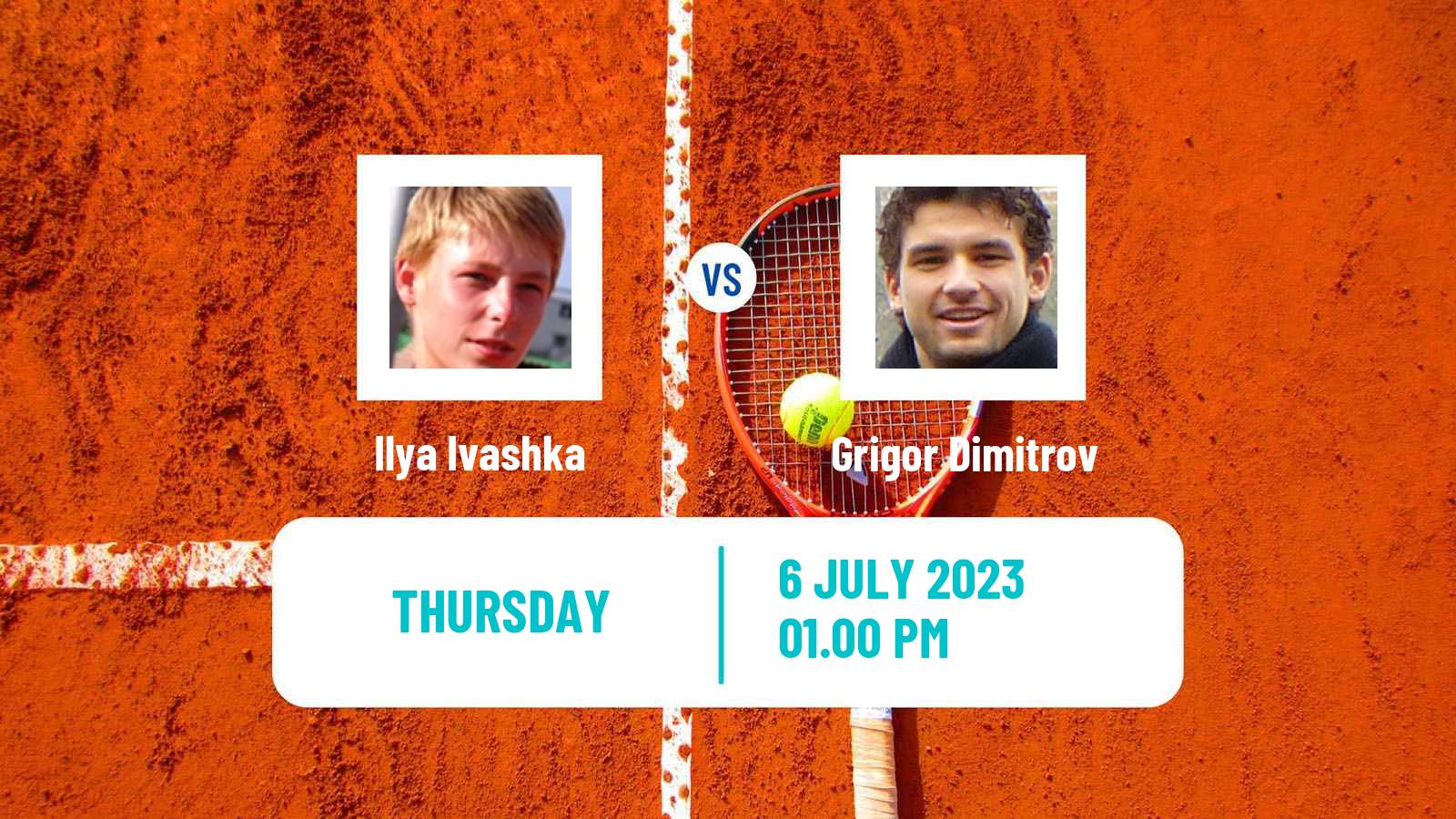 Tennis ATP Wimbledon Ilya Ivashka - Grigor Dimitrov