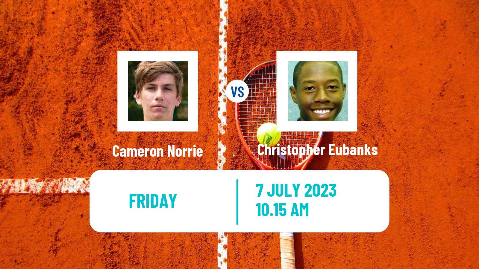 Tennis ATP Wimbledon Cameron Norrie - Christopher Eubanks