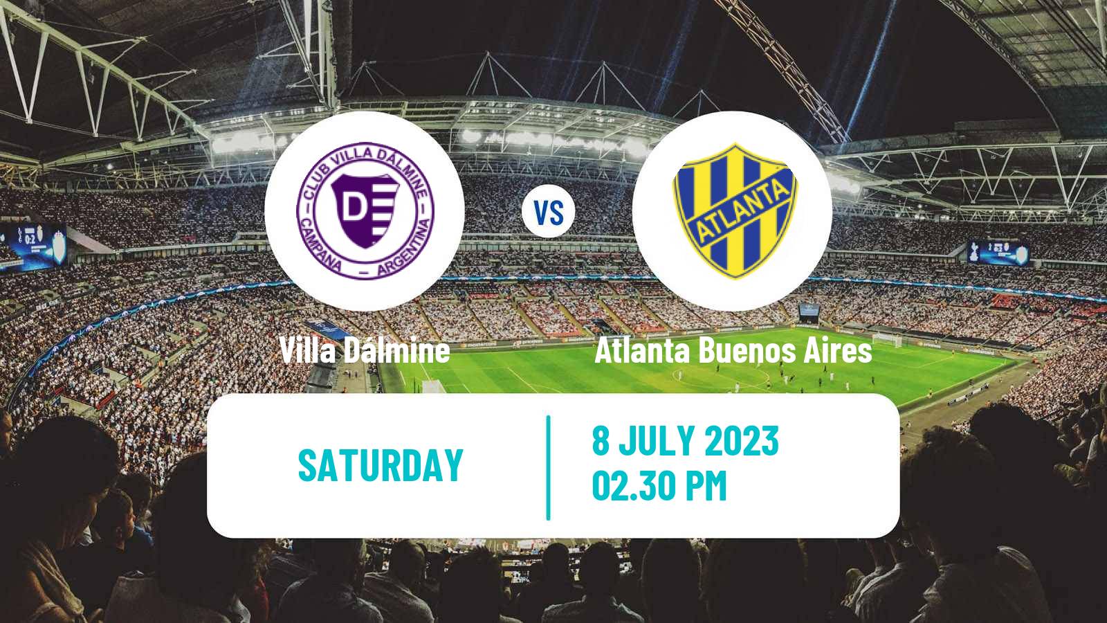 Soccer Argentinian Primera Nacional Villa Dálmine - Atlanta Buenos Aires