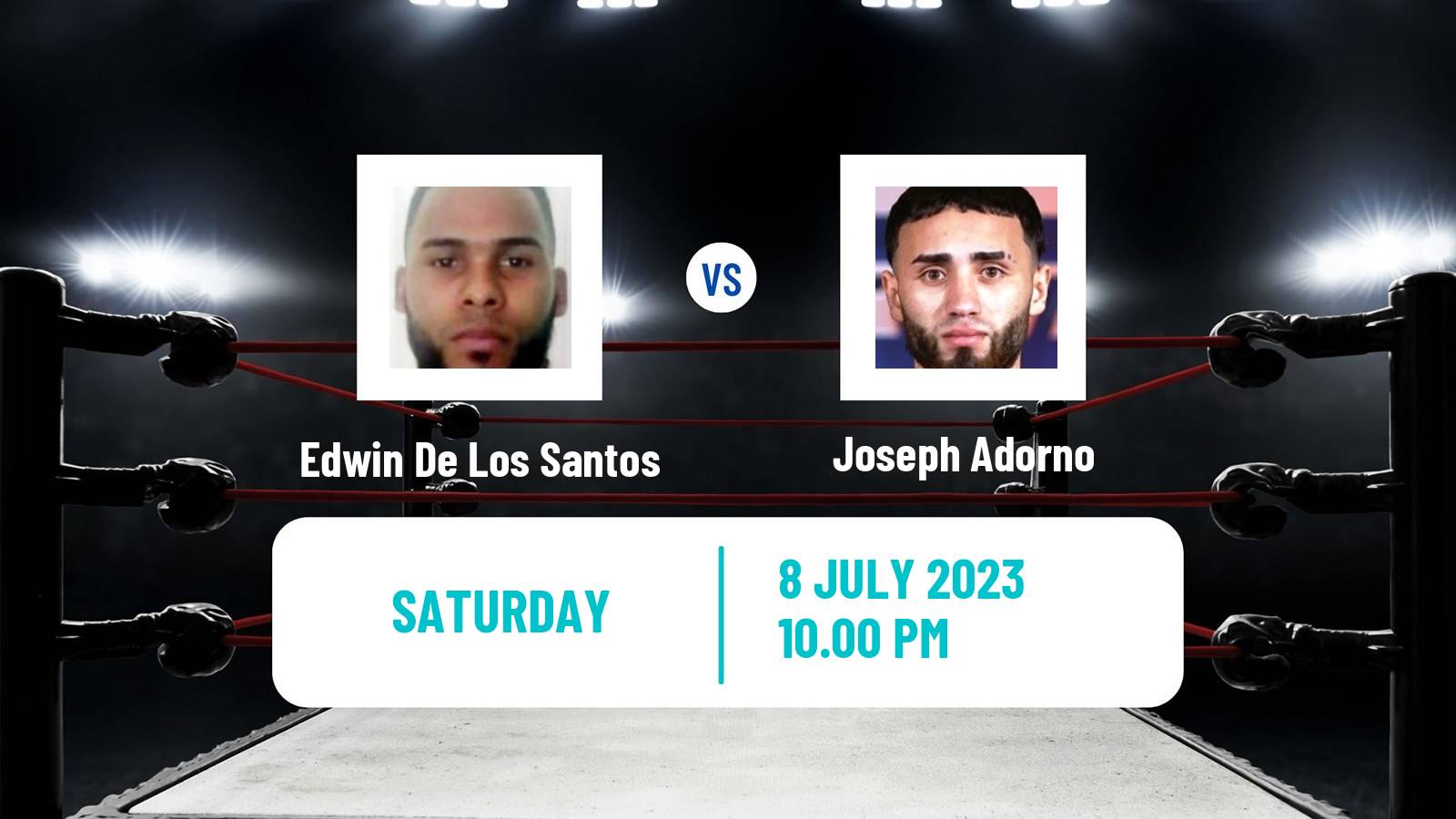 Boxing Lightweight WBC Continental Americas Title Men Edwin De Los Santos - Joseph Adorno