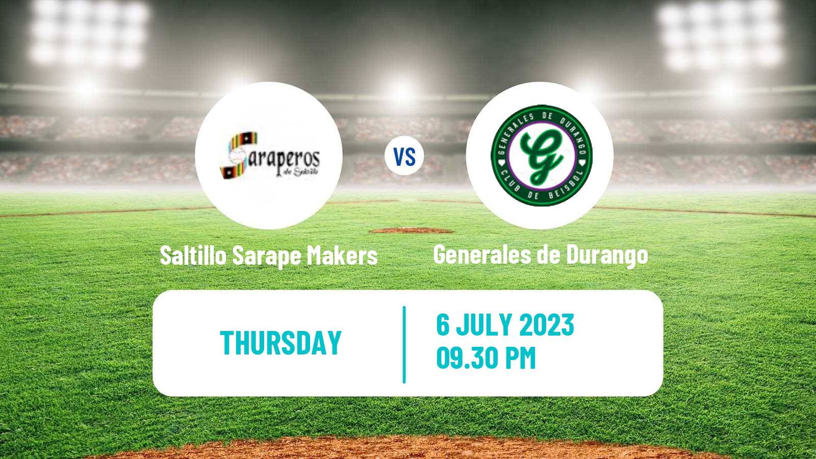 Baseball LMB Saltillo Sarape Makers - Generales de Durango