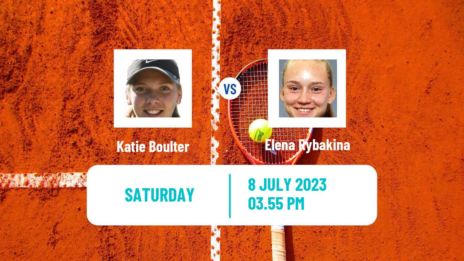 Tennis WTA Wimbledon Katie Boulter - Elena Rybakina