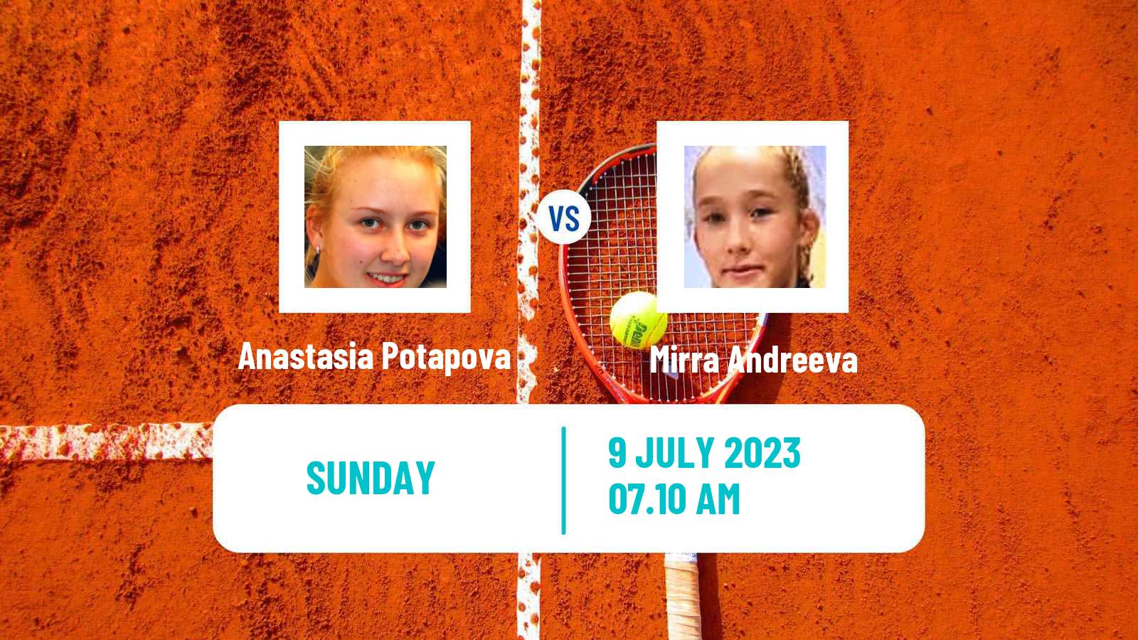 Tennis WTA Wimbledon Anastasia Potapova - Mirra Andreeva