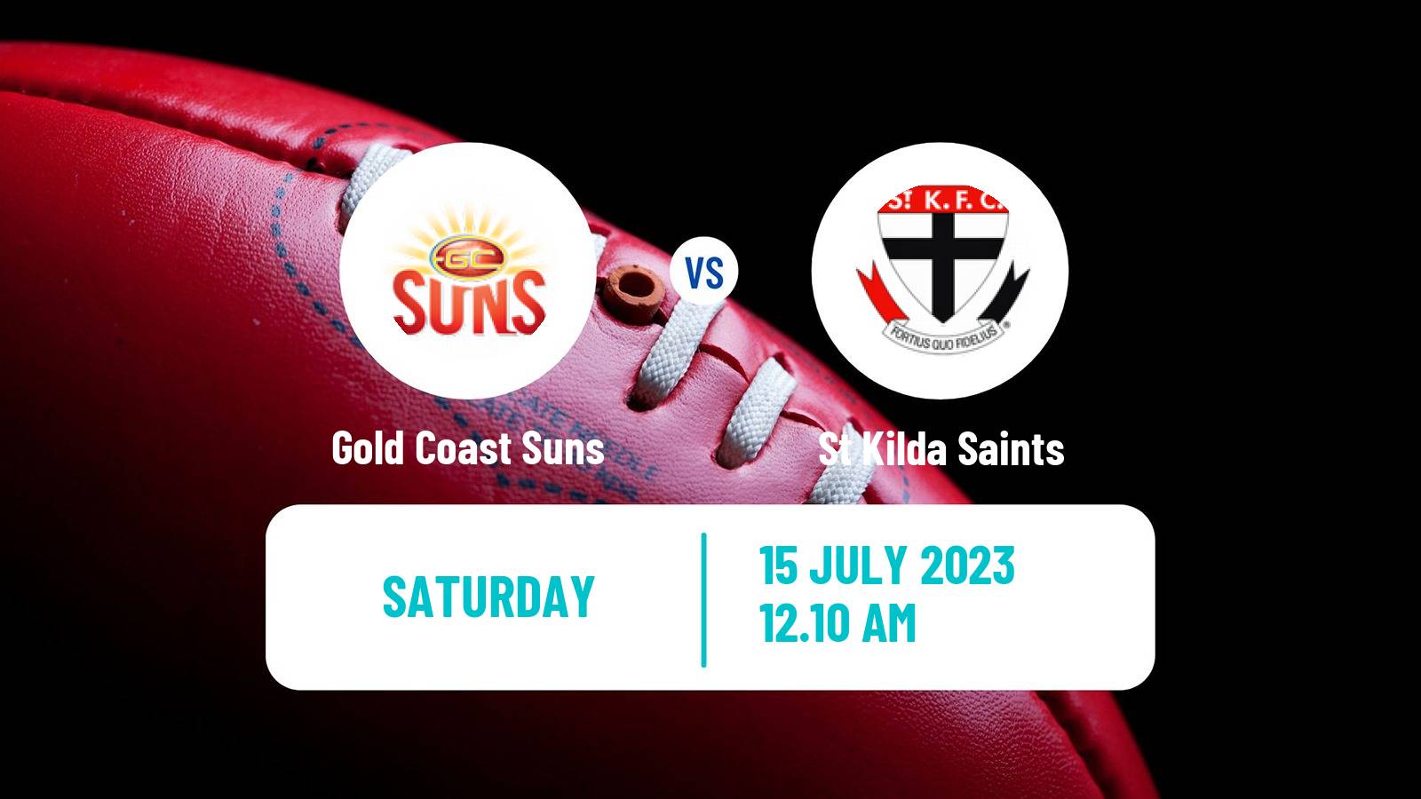 Aussie rules AFL Gold Coast Suns - St Kilda Saints