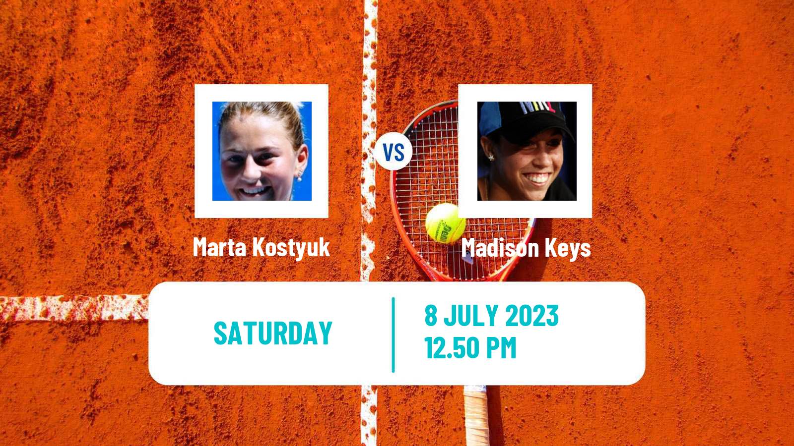 Tennis WTA Wimbledon Marta Kostyuk - Madison Keys