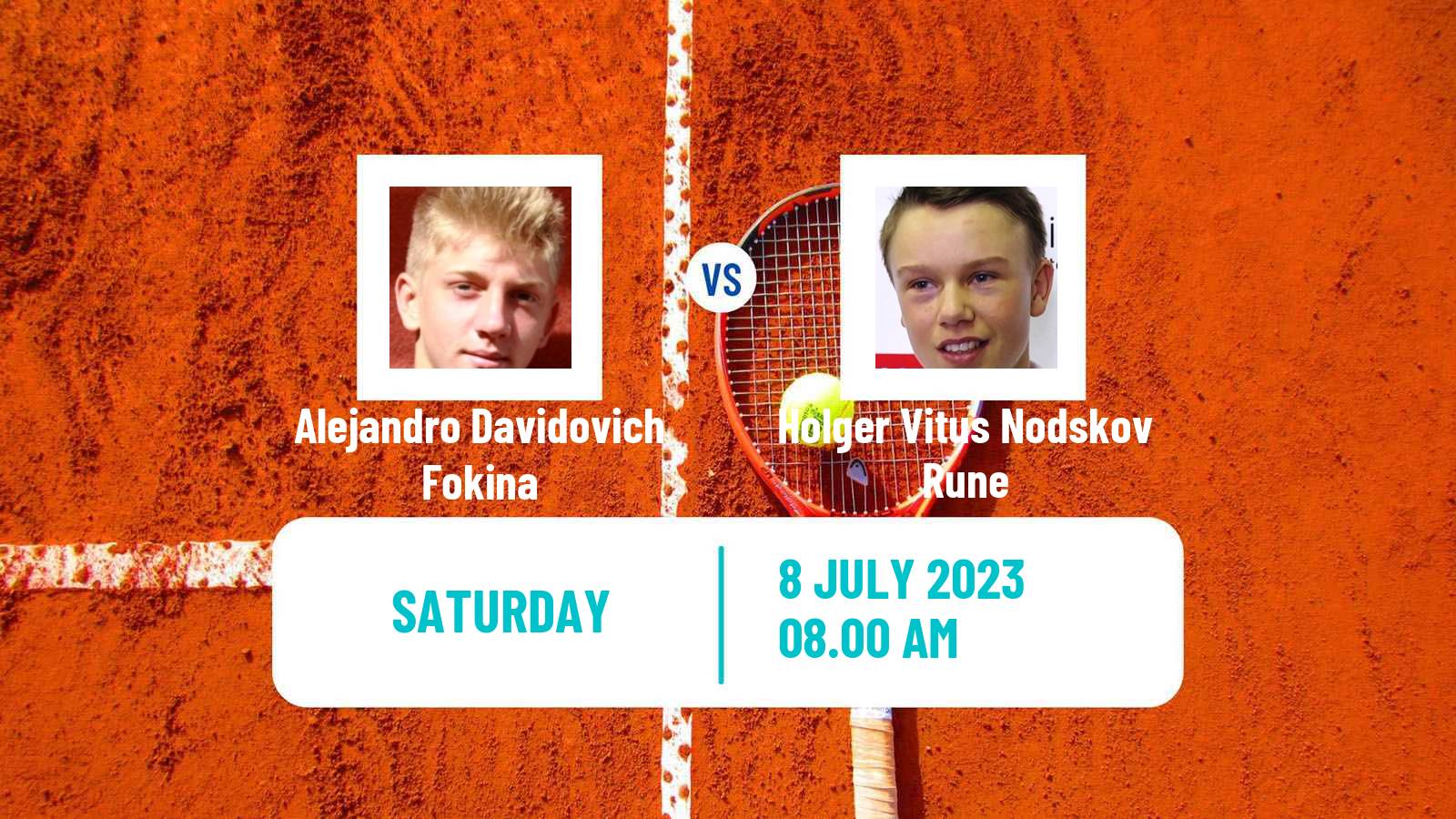 Tennis ATP Wimbledon Alejandro Davidovich Fokina - Holger Vitus Nodskov Rune