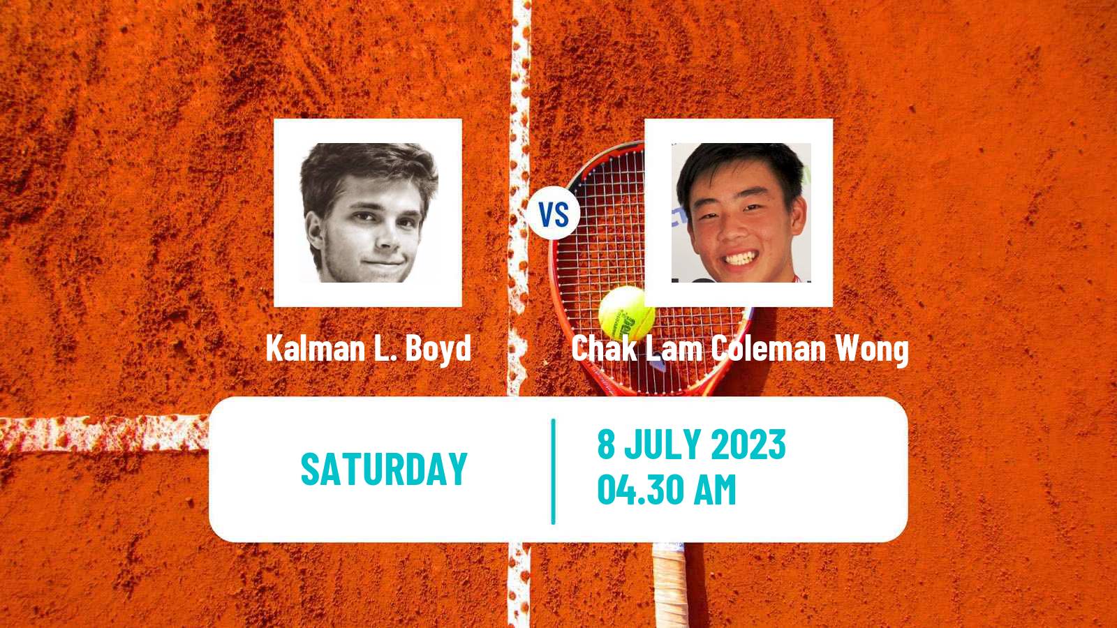 Tennis ITF M15 Monastir 27 Men Kalman L. Boyd - Chak Lam Coleman Wong