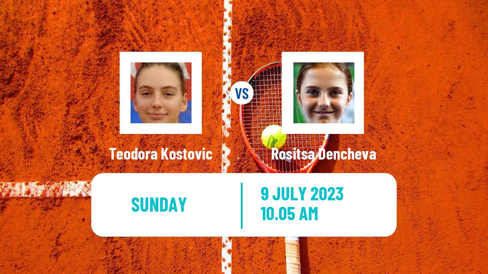 Tennis Girls Singles Wimbledon Teodora Kostovic - Rositsa Dencheva